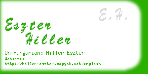 eszter hiller business card